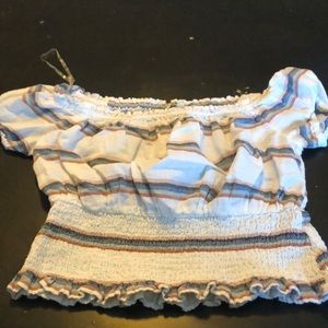 American eagle off the shoulder crop top